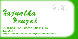 hajnalka menzel business card